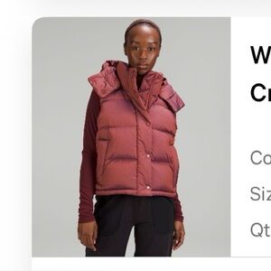 lululemon athletica Maroon Puffer Vest
